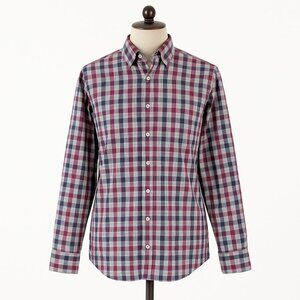 Peter Millar Men's Large Long Sleeve Button-down Collar Shirt Multicolor Plaid